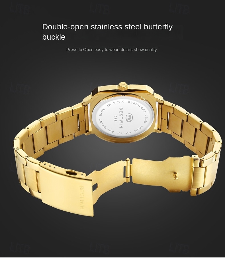 Мужские кварцевые часы Модные Повседневные Бизнес Наручные часы Календарь Водонепроницаемые Декорация Стальные часы 2026 - $22.99 –P8