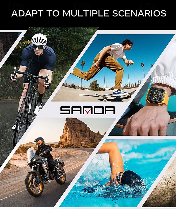 SANDA Men Digital Watch Sports Fashion Casual Business Luminous Alarm Clock Waterproof Decoration TPU Watch 2026 - $26.99 –P17