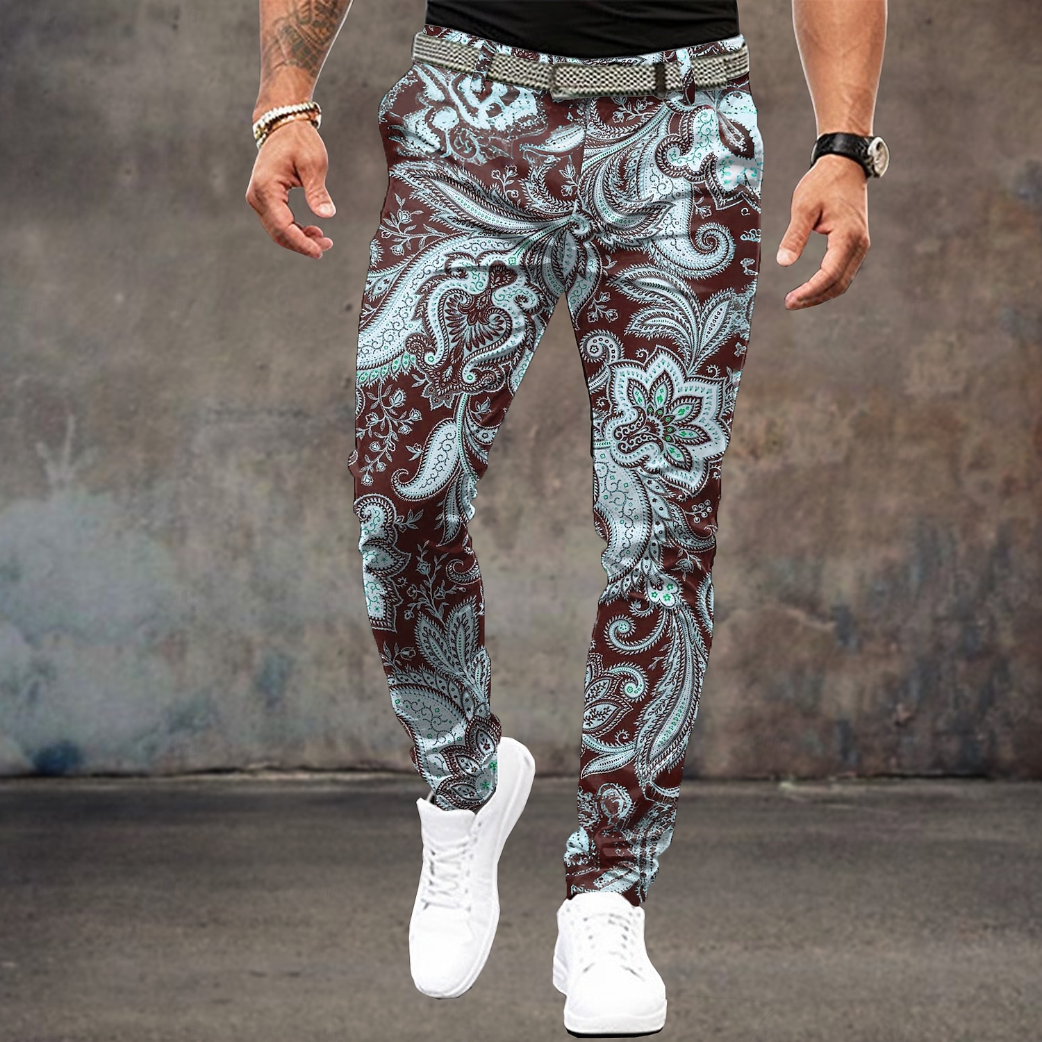 Per uomo Floreale Pantaloni Eleganti Misura del girovita medio Vintage Casual All'aperto Casa Abbigliamento Quotidiano Cerniera Tasca Estate Primavera Autunno Stampa 3D Nero Giallo Rosa del 2026 a $31.99 –P3