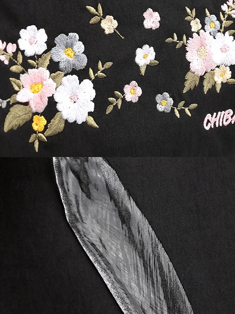 damski plecak z haftem kwiatowym – swobodny płócienny design z wieloma kieszeniami, idealny do podróży i codziennego użytku 2025 - $34.99 –P7