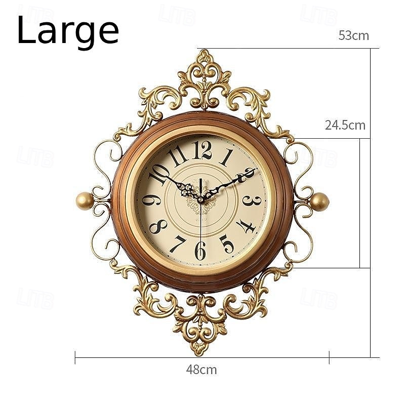 nagy vintage falióra csendes, nem ketyegő elemmel működő kvarc falióra fém falióra retro falióra udvari stílusú 2026 - $182.49 –P7