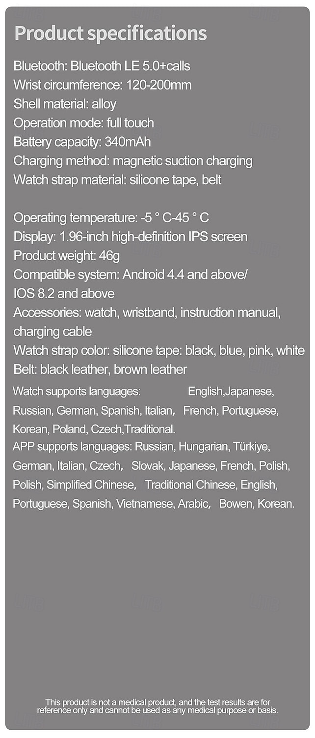 ET570 Smart Watch ECG Bluetooth Call AI Voice SOS Non-invasive Blood Glucose Health Monitor 1.96inch Sport Smartwatch 2025 - $51.99 –P18