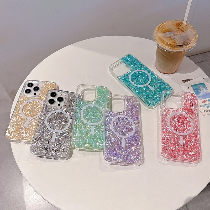 telefon Carcasă Pro iPhone 16 Pro Max Plus iPhone 16 iPhone 16 Pro iPhone 15 Pro Max Plus iPhone 15 iPhone 14 Pro Max iPhone 13 12 11 Pro Max Zadní kryt Magnetické Podpora bezdrátového nabíjení Bling 2025 - $19.99 –P2