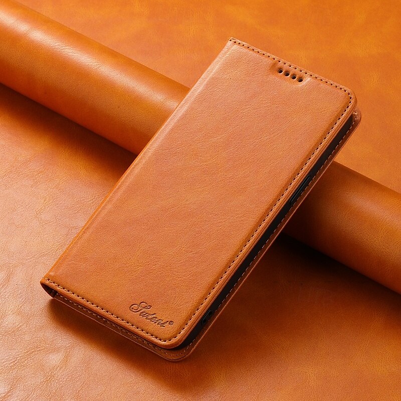 телефон Кейс для Назначение S24 S24 Ultra Plus S23 Ultra Plus S23 S22 S22 Плюс Ультра Кейс на заднюю панель со стендом Разъем для карты Защита от удара Ретро ПК Кожа PU 2025 - $18.99 –P4