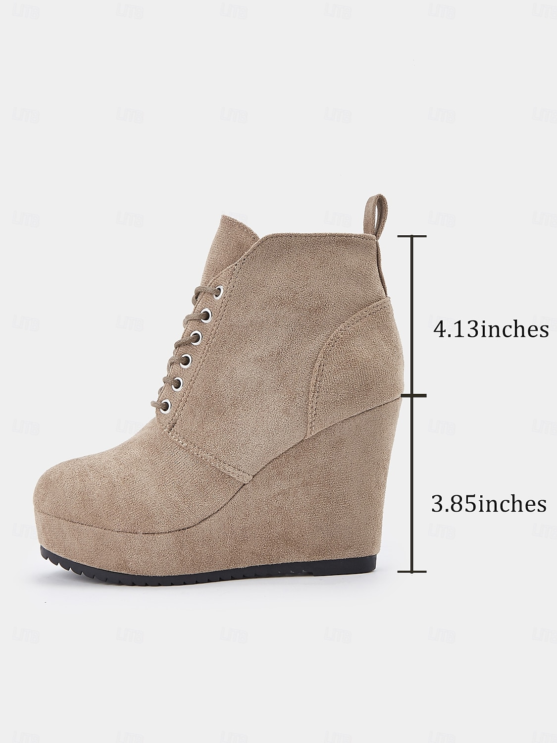 Women's Faux Suede Wedge Ankle Boots with Lace-Up Design - Comfortable Platform Boots for Casual and Everyday Wear 2025 - $34.99 –P2