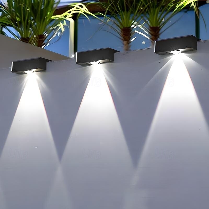 LED Außenwandleuchte Solarlampen Solarleuchte für Balkongeländer superhelle LED-Terrassen- und Zaunleuchten, wasserdichte Außen-Downlights, solarbetriebene Nachtlampen für Garten, Balkon und Veranda 2026 - $22.99 –P9