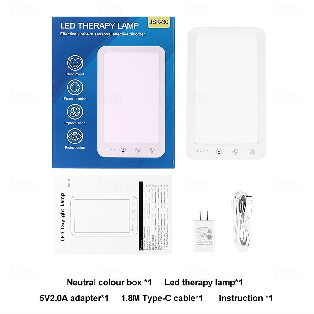 Lampe triste Lampe de luminothérapie sans UV Lampe portable à lumière naturelle avec lumière LED et 3 niveaux de luminosité réglables et température de couleur &fonction mémoire de 2025 ? $39.99 –P8