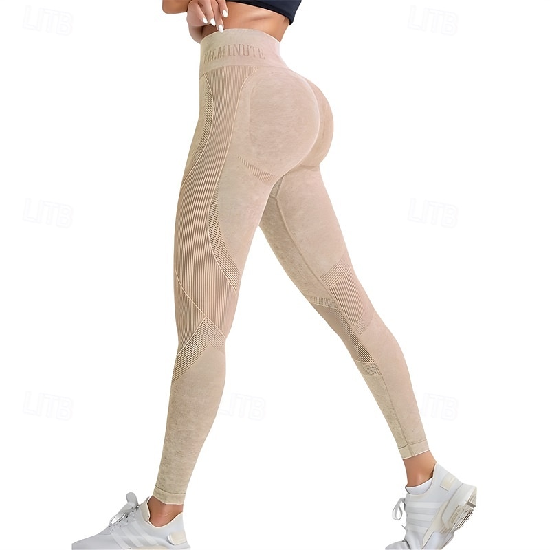 Mujer Pantalones de yoga Mallas Leggings de Yoga Levantamiento de tope Control de barriga Alta cintura Pilates Entrenamiento de gimnasio Rutina de ejercicio Mallas Leggings Color sólido Negro Rosa 2025 - $18.99 –P3