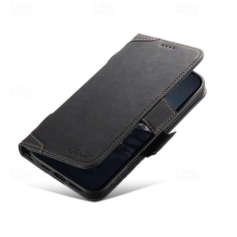 2025年 電話 ケース 用途 iPhone 16 Pro Max プラス iPhone 15 プロマックスプラス iPhone 14 13 12 Pro Max Plus バックカバー スタンド付き 磁石バックル ワイヤレス充電をサポート レトロ風 TPU PUレザー コレクション – $31.99 –P8