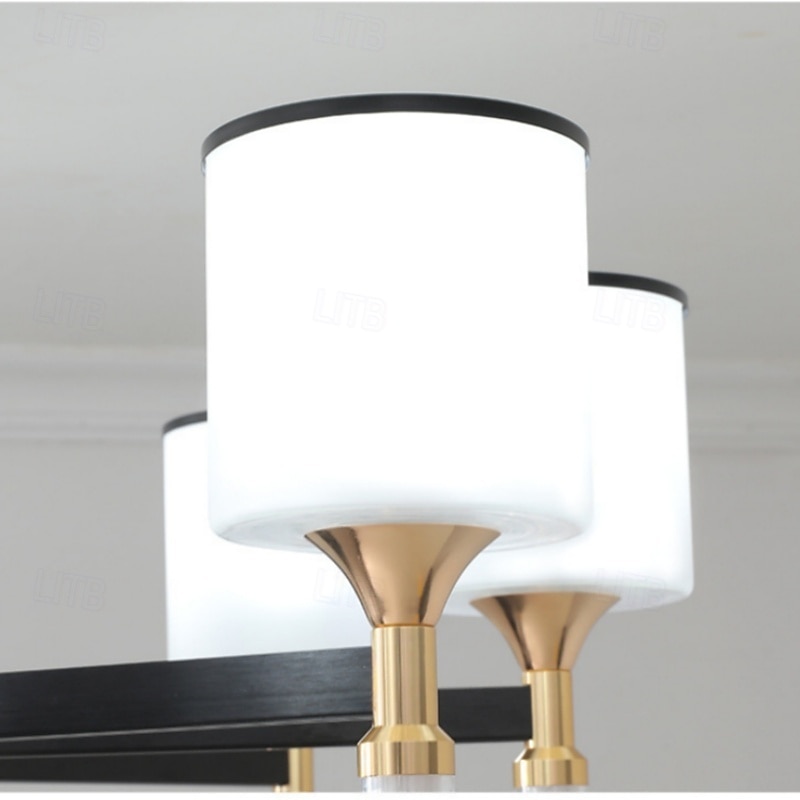 moderne lysekrone taklampe led pendellys moderne innfelt taklampe for spisestue stue svart gylden 6/8/10/15-lys 110-240v 2025 - $208.03 –P7