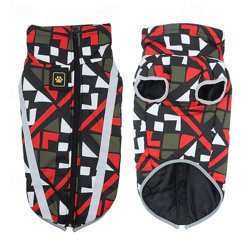 Hunder Frakker Jakke Parka jakke med sele Reflekterende Varm Vannbestandig Hundeklær for Medium Large 2025 - $22.99 –P11