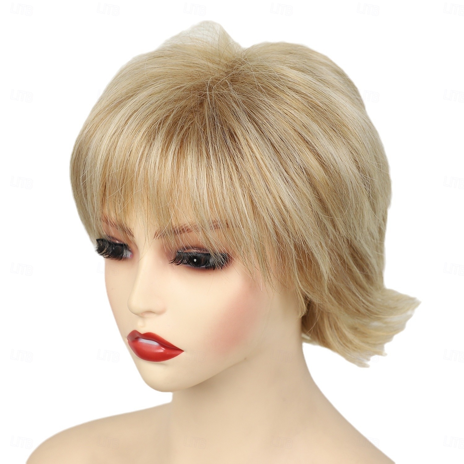 krótkie blond peruki dla kobiet peruka bob naturalna prosta peruka boczna część włosów na co dzień impreza cosplay 2025 - $20.99 –P5