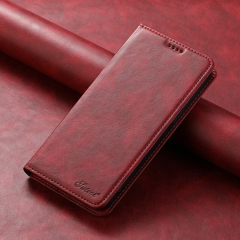 телефон Кейс для Назначение S24 S24 Ultra Plus S23 Ultra Plus S23 S22 S22 Плюс Ультра Кейс на заднюю панель со стендом Разъем для карты Защита от удара Ретро ПК Кожа PU 2025 - $18.99 –P3