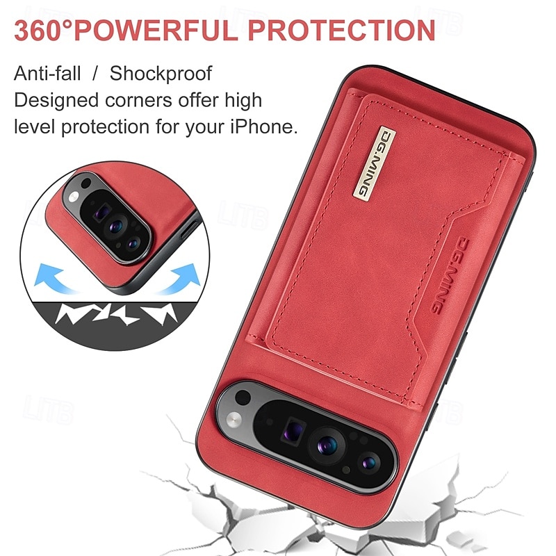 telefoon hoesje Voor Pixel 9 Pro Pixel 9 Pro XL Pixel 8 Pro Pixel 8 Pixel 9 Pixel 7 Pixel 7 Pro Pixel 6 Pixel 6 Pro Pixelvouw Achterkant met standaard Afneembaar Magnetisch Retro TPU PU-nahka 2025 - $21.99 –P10