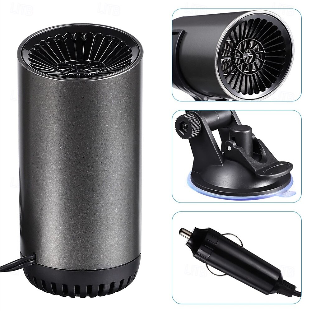 Ventilatore riscaldatore per auto 12v/24v Ventilatore riscaldatore per auto 2 in 1 Sbrinatore per auto Riscaldamento rapido Ventilatore riscaldatore elettrico per auto con supporto Mini portatile del 2025 a $29.99 –P7