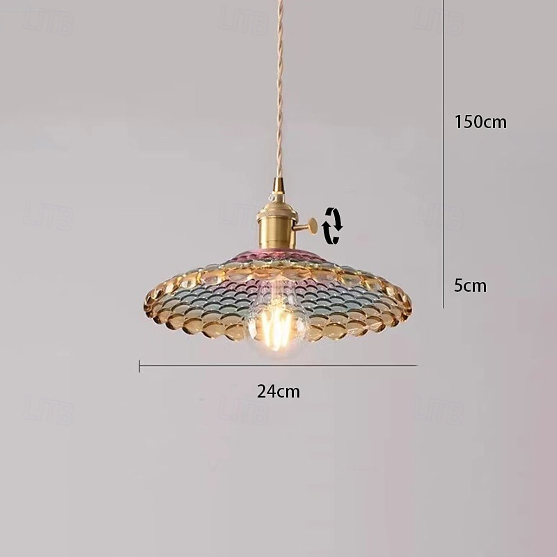 luminaires en verre teinté, luminaires suspendus ambrés, îlot de cuisine, luminaires suspendus en verre martelé, abat-jour en verre 110-240v de 2025 ? $67.99 –P3