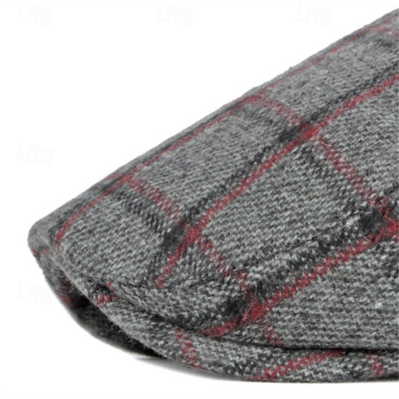 Herren Schiebermütze Cap Basecap Militärmütze Kadettenhut Rote Blau Polyester Modisch Brautkleider schlicht Strasse Täglich Plaid Einstellbar Sonnenschutz Atmungsaktiv 2025 - $8.99 –P12