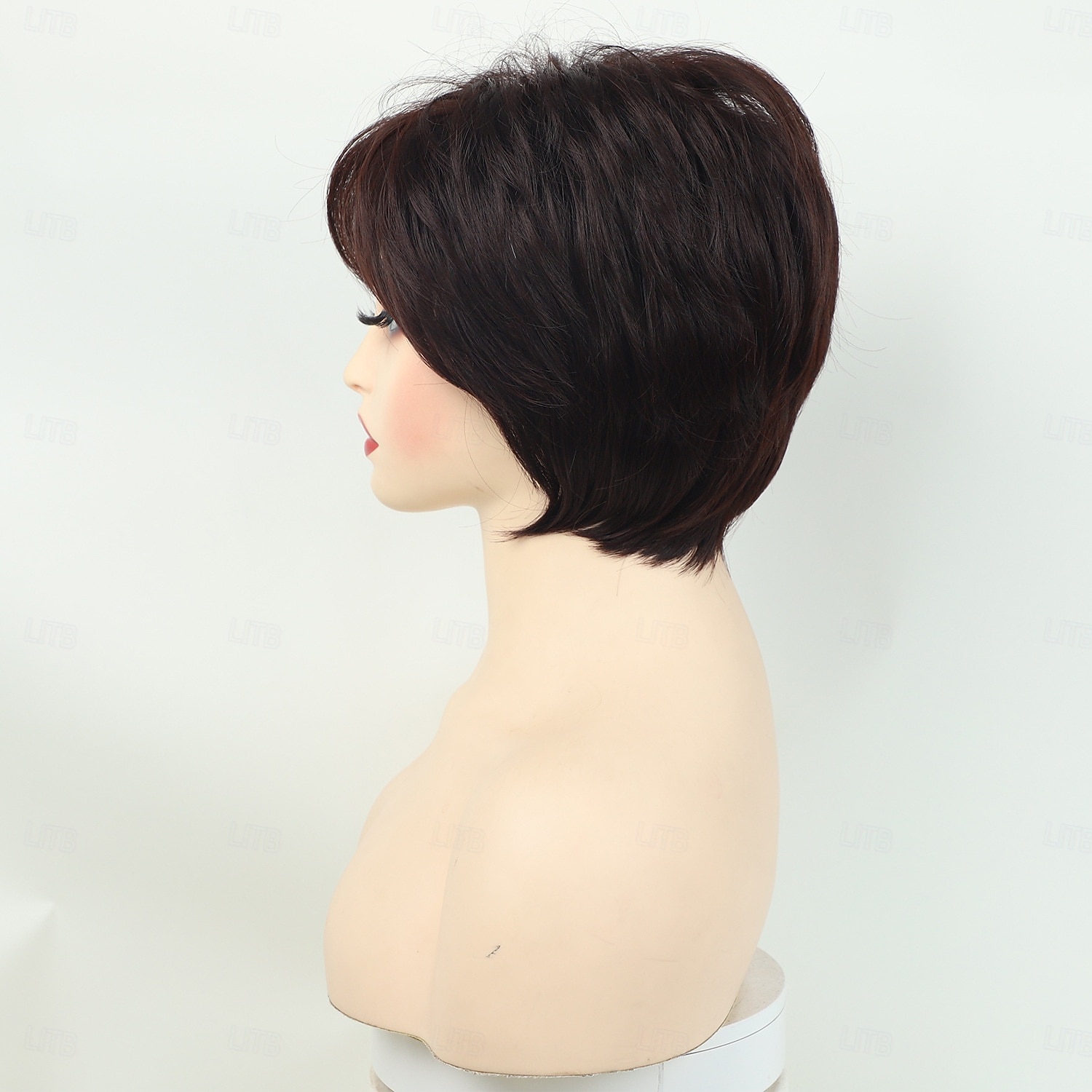 parrucche corte castane per donne taglio pixie parrucche bionde con frangia parrucche corte lisce a strati parrucche bionde chiare sintetiche dall'aspetto naturale del 2025 a $20.99 –P5