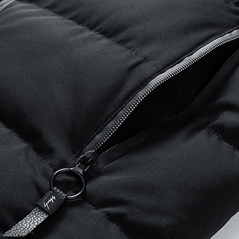 Miesten Puffer Vest Pehmustettu Liivi Gilet Tikattu liivi Päivittäin Deitti Loma Muoti Vapaa-aika Syystalvi Tasku Polyesteri Pidä lämpimänä Mukava Tavallinen Vetoketju Hupullinen Normaali Musta 2025 - $48.99 –P8