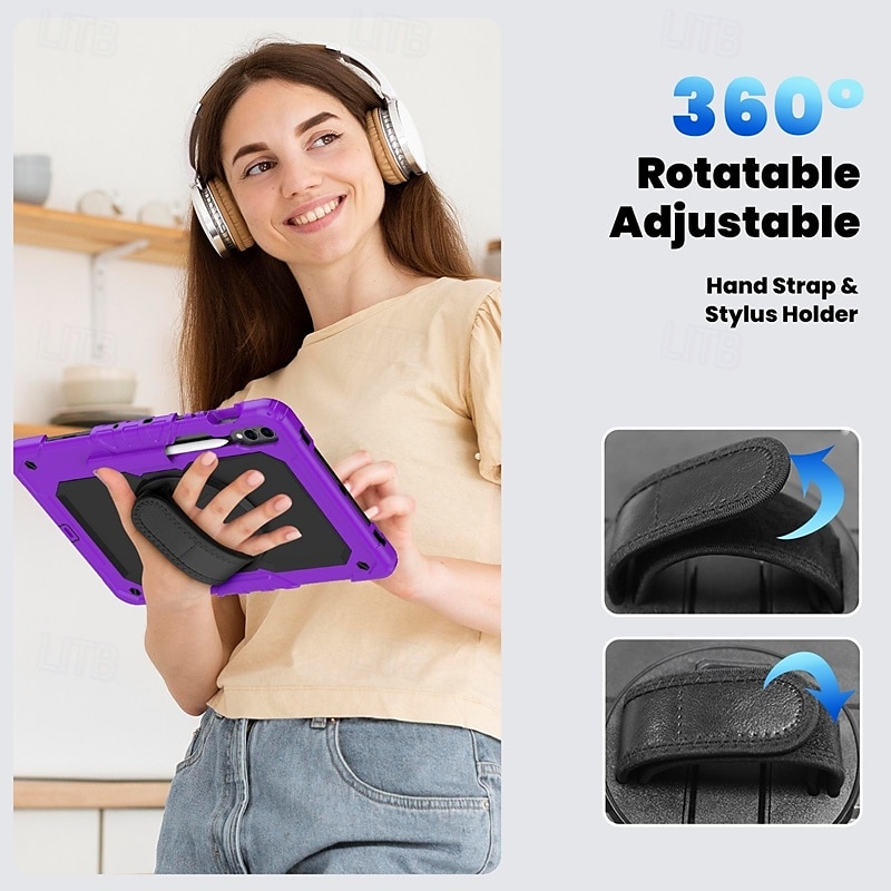 Таблетка Чехлы панели Назначение Samsung Galaxy Tab S9 Plus 12.4" S9 Ultra 14.6" S8 Ультра Ручка Держатель для карандашей Лямки Геометрический рисунок Силикон 2025 - $32.99 –P2