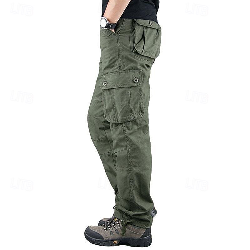 Homens Calças Outdoor Calça Cargo Calças de Trilha Militar Primavera Outono Ao ar livre Normal Prova-de-Água Secagem Rápida Respirável Calças Amarelo do exército Preto Algodão Caça Alpinismo Campismo de 2026 por $34.99 –P3