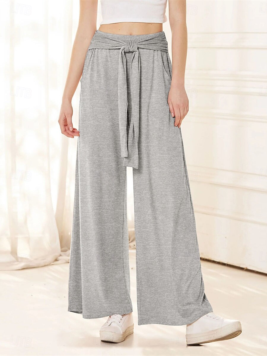 Per donna A zampa Chino Di tendenza Lunghezza intera Vita alta Liscio Tasche Cinturino elastico comodo Morbido Comodo Media elasticità Esterno Strada Cachi Verde militare Grigio Autunno Morbido del 2025 a $24.99 –P1