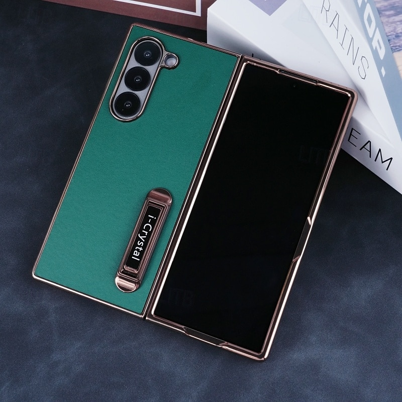 telefono Custodia Per Piegatura a Z 7 Z Fold 6 Z Fold 5 Z Fold 4 Z Fold 3 Custodia Portafoglio con Supporto Resistente agli urti Retrò Placcatura Pelle PU del 2025 a $20.99 –P2