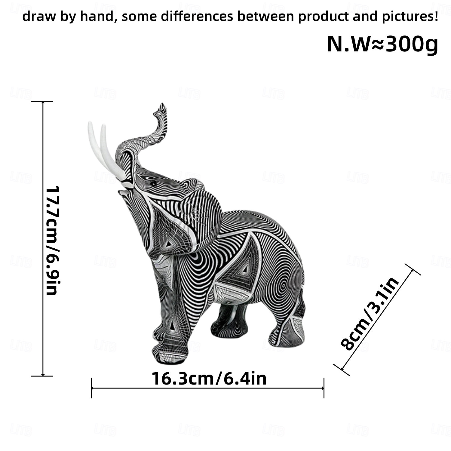 красочная статуя слона из смолы, красочные художественные скульптуры слонов, красочный декор слонов, орнамент по фен-шуй, скульптура животных-слонов для кухни, офиса, полки, домашний декор, для 2026 - $16.99 –P6