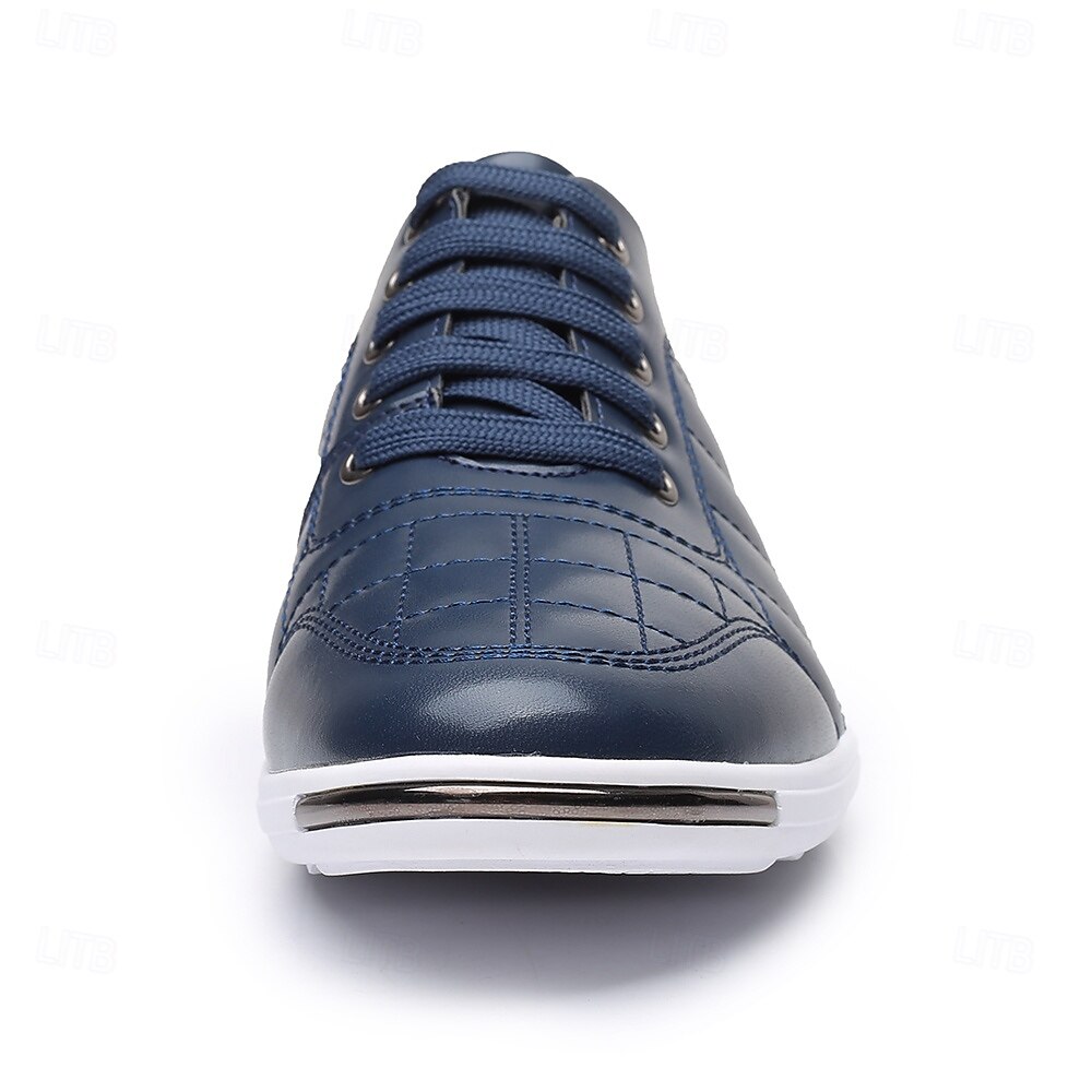 tênis masculino casual acolchoado - azul marinho, design com cadarço, confortável e leve, perfeito para uso diário de 2025 por $46.99 –P5