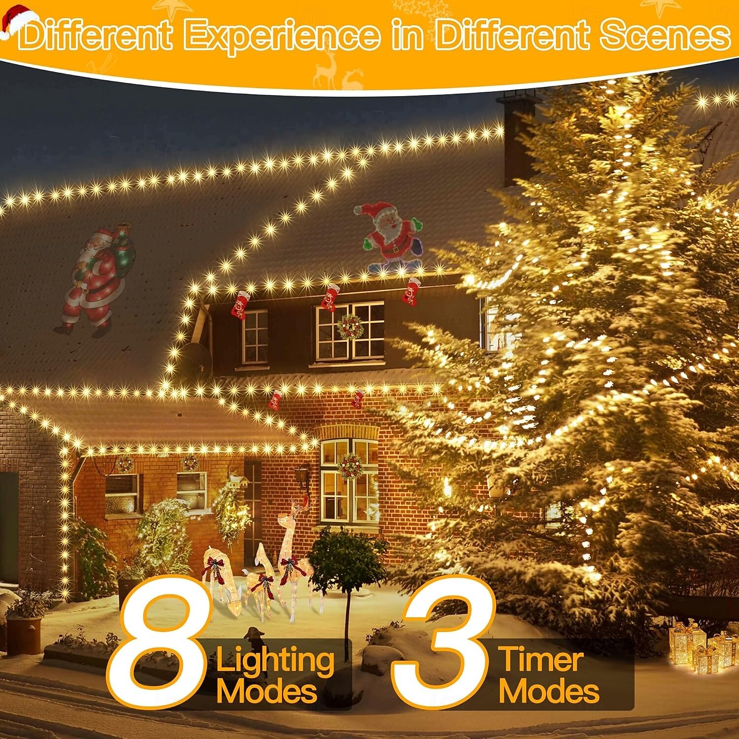 100M 1000 LEDs Christmas String Lights, Waterproof Leather Wire Light String with Remote Control, Low Voltage, Perfect for Christmas Outdoor & Indoor Decoration 2025 - $25.99 –P18