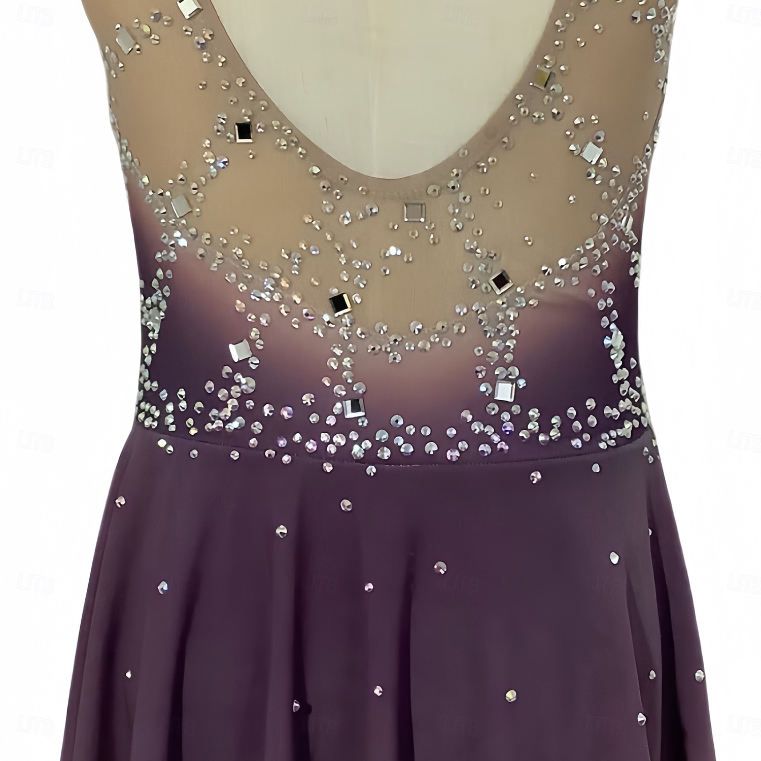 Figure Skating Dress Women's Girls' Ice Skating Dress Brown Open Back Halo  Dyeing Spandex Mesh Stretchy Professional Training Practice Skating Wear  Thermal Warm Classic Crystal / Rhinestone Sleeveless 2026 - $474.29