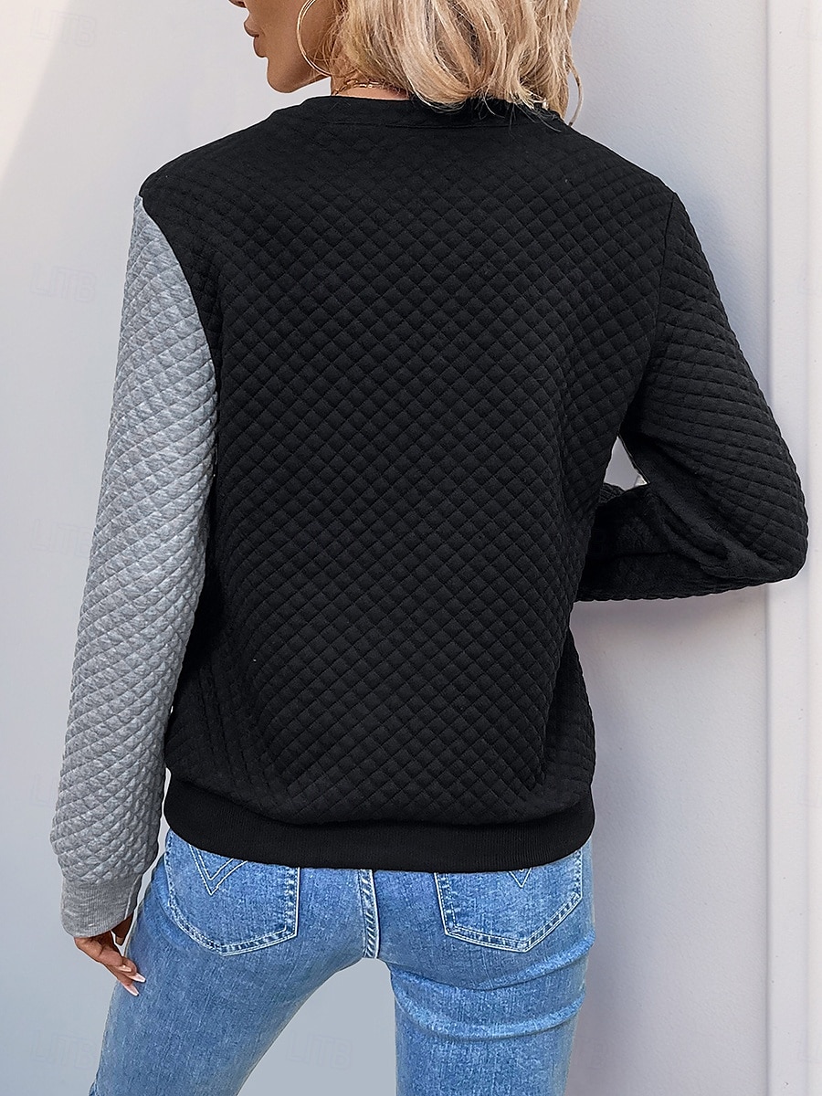 Damen Pullover Uni V-Ausschnitt Knöpfe Langarm Schwarz Frühling Herbst 2025 - $38.99 –P3