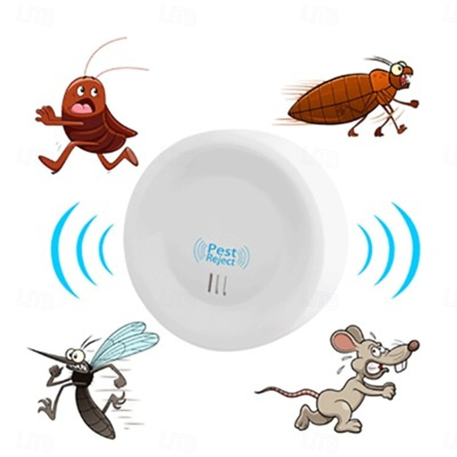 2025年 2個セット超音波ペストリペラー – ゴキブリ、クモ、アリ、ネズミ用の屋内電子昆虫駆除装置、家庭や車庫に最適 コレクション – $17.99 –P8