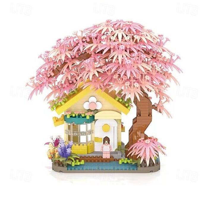 2025年 フラワーツリーハウス マイクロミニブロック 大人用 木と植物 クリスマス雰囲気 モデルキット クリエイティブ DIY ギフト 子供用  コレクション – $30.84 –P2