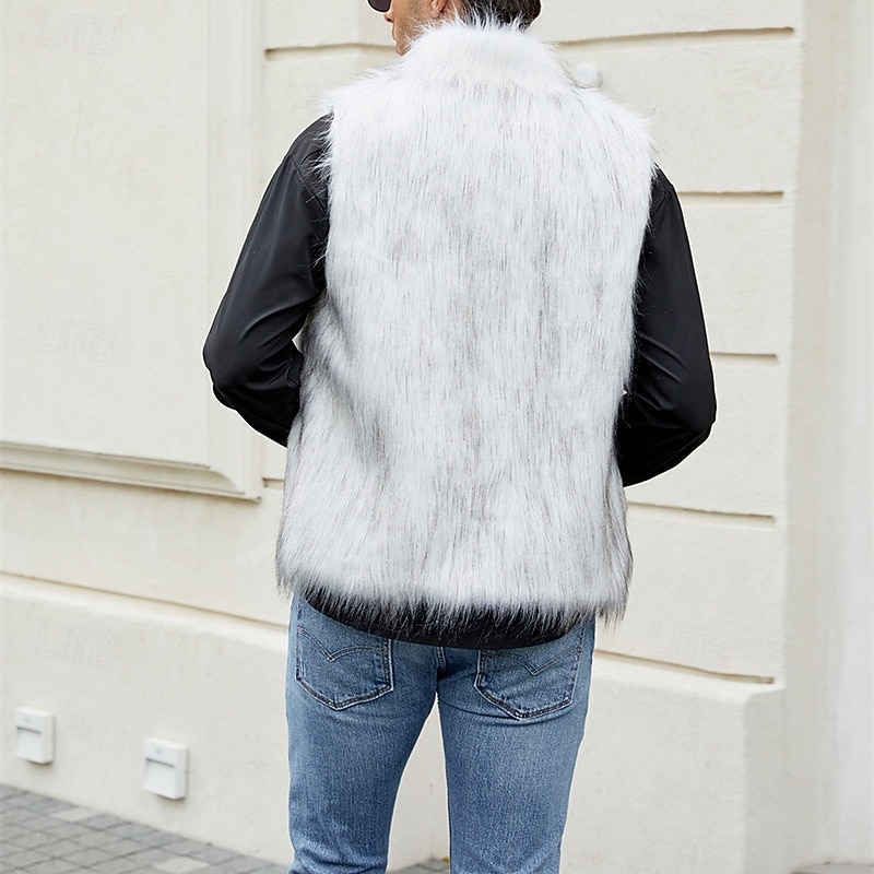 Per uomo Gilet Cappotto di pelliccia sintetica Giornaliero Appuntamento Da mare Di tendenza Informale Autunno inverno Tenere al caldo Poliestere Comodo Liscio Cardigan Colletto alla coreana Standard del 2026 a $39.99 –P4