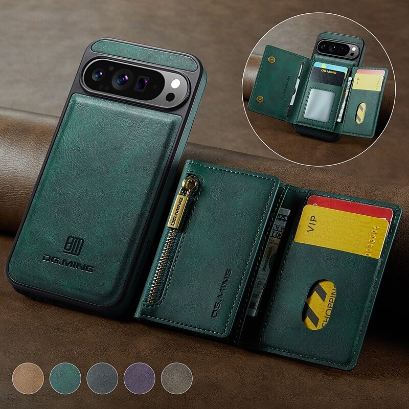 telefon Etui Til Pixel 9 Pro Pixel 9 Pro XL Pixel 8 Pro Pixel 8 Pixel 9 Bakdeksel med stativ Avtagbar Magnetisk Kontor / Bedrift TPU PU lær 2025 - $23.99 –P6