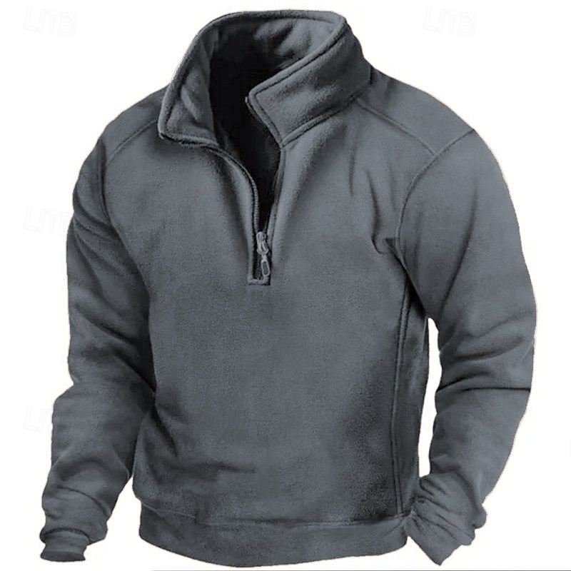 Herr Dragkedja med dragkedja Polarfleece Taktisk Svart Armégrön Brun Grå Halv dragkedja Slät Sport & Utomhus Dagligen Helgdag Streetwear Grundläggande Ledigt Vår & Höst Kläder Pull Tröjor Långärmad 2025 - $23.99 –P4