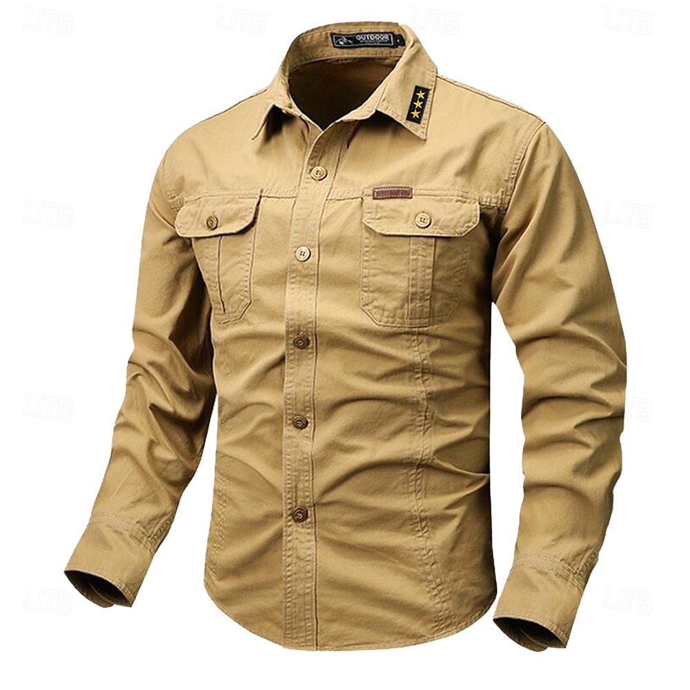 Per uomo Stella Motivo Geometrico Camicia da lavoro Camicia Western Camicia cargo Manica Lunga Vintage Casual Stile Western Sport & Outdoor Uscire Inverno Primavera & Autunno Collo ripiegato Stampato del 2026 a $29.99 –P1