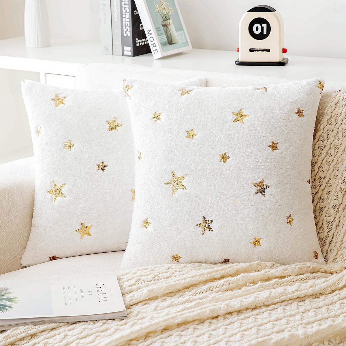capas de almofada de veludo decorativas estrela 1pc macio quadrado almofada fronha para quarto sala de estar sofá cadeira de 2025 por $13.99 –P4