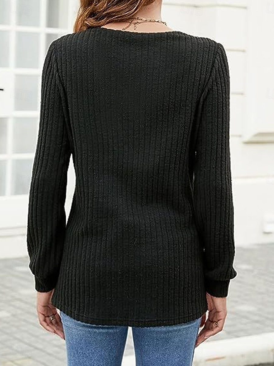 Femme Pull Chandail Pull Décontractées Flexible Couleur monochrome A côtes Col V Tricoté manche longue Hauts réguliers Tricoter Extérieur du quotidien Fin de semaine Noir Fuchsia Automne Hiver de 2025 ? $28.99 –P9