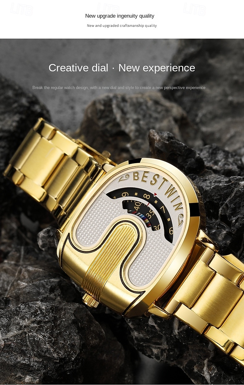 Мужские кварцевые часы Модные Повседневные Бизнес Наручные часы Календарь Водонепроницаемые Декорация Стальные часы 2026 - $22.99 –P4