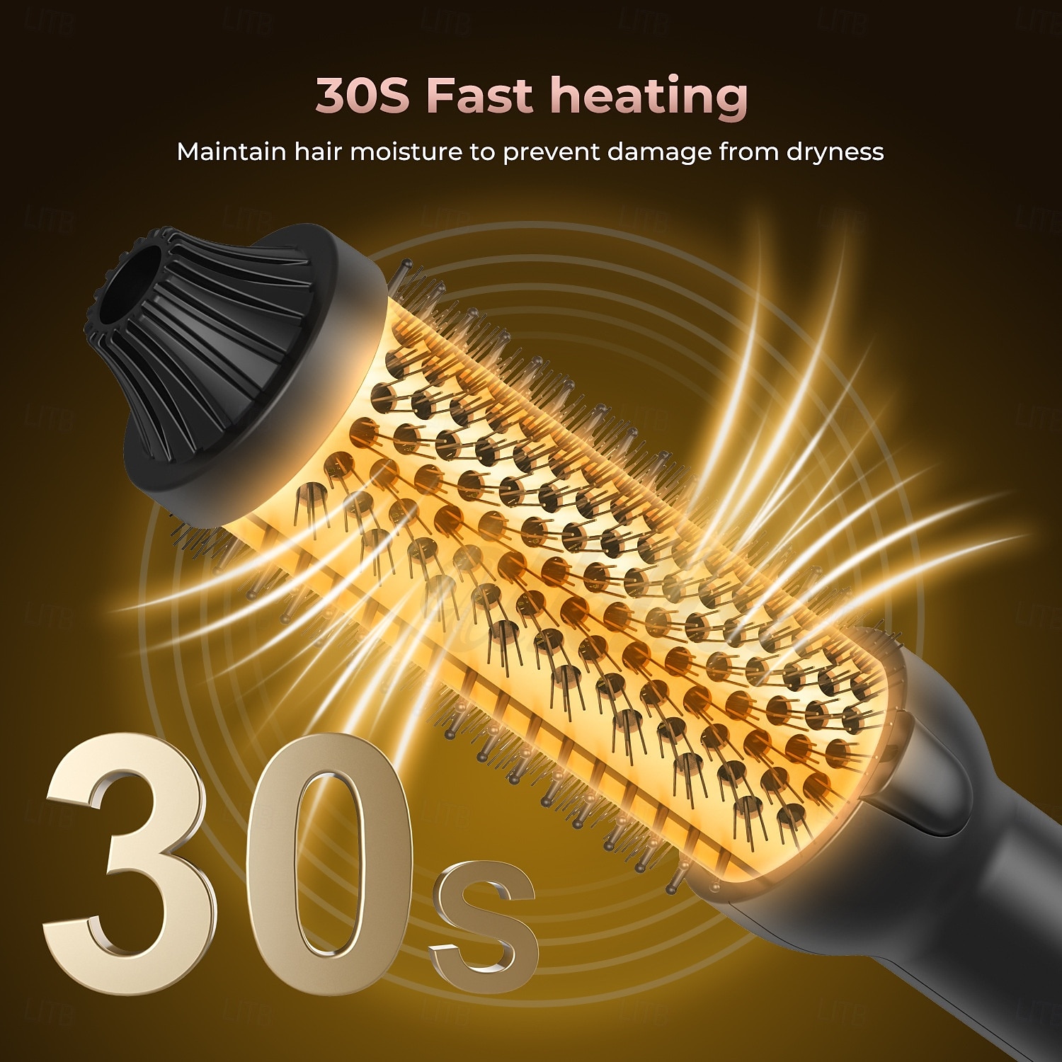 Fer à friser à air chaud, peigne à friser, peigne électrique, multifonctionnel, peigne à cheveux raides, peigne à rouleau domestique, fer à friser, boucler droit, double usage, noir de 2025 ? $31.99 –P2