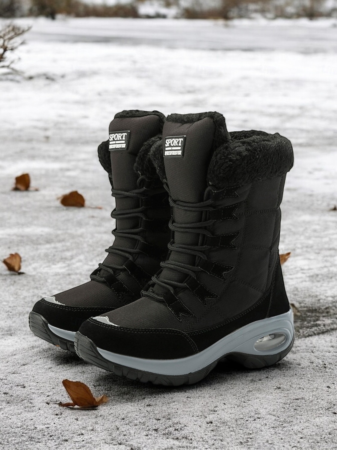botas de neve de inverno impermeáveis femininas com forro de pelúcia quente e sola antiderrapante – ideais para atividades ao ar livre em clima frio de 2025 por $46.99 –P7