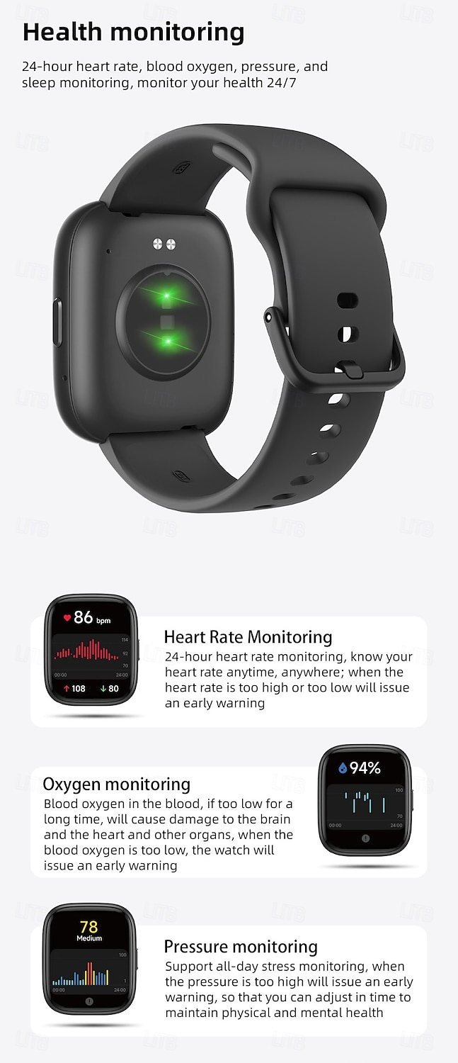 696 IDW26 Smart Watch 1.83 inch Smart Band Fitness Bracelet Bluetooth Call Reminder Sleep Tracker Heart Rate Monitor Compatible with Android iOS Women Men Hands-Free Calls Message Reminder IPX-0 40mm 2025 - $45.99 –P7