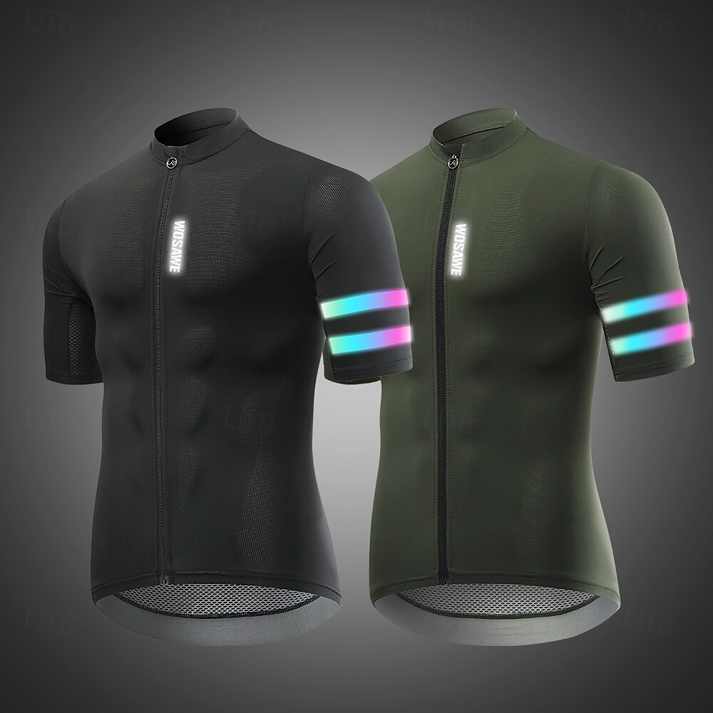 wosawe sommar cykeltopp för män snabbtorkande andas kortärmad landsvägscykel mtb cykeltröja bt258 2025 - $36.79 –P4