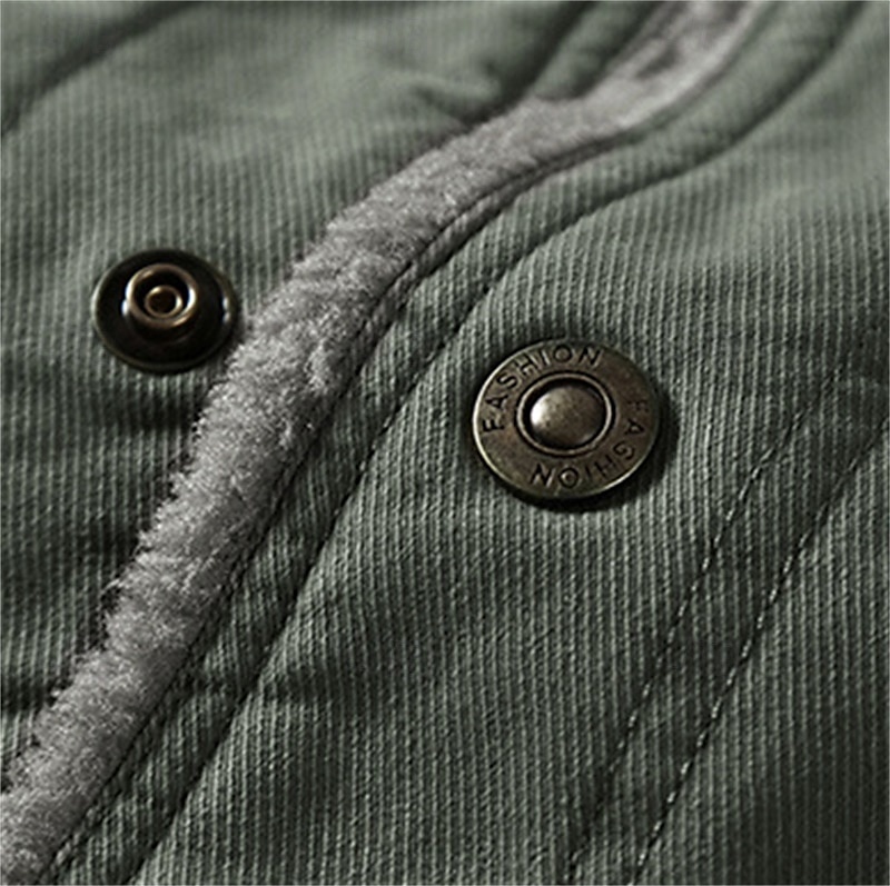 Herren Winterjacke Fleecejacke Freizeitjacke Täglich Urlaub warm Tasche Vlies Herbst Winter Glatt Modisch Strassenmode Kargen Standard Khaki Armeegrün Dunkelblau Jacken 2025 - $66.99 –P7
