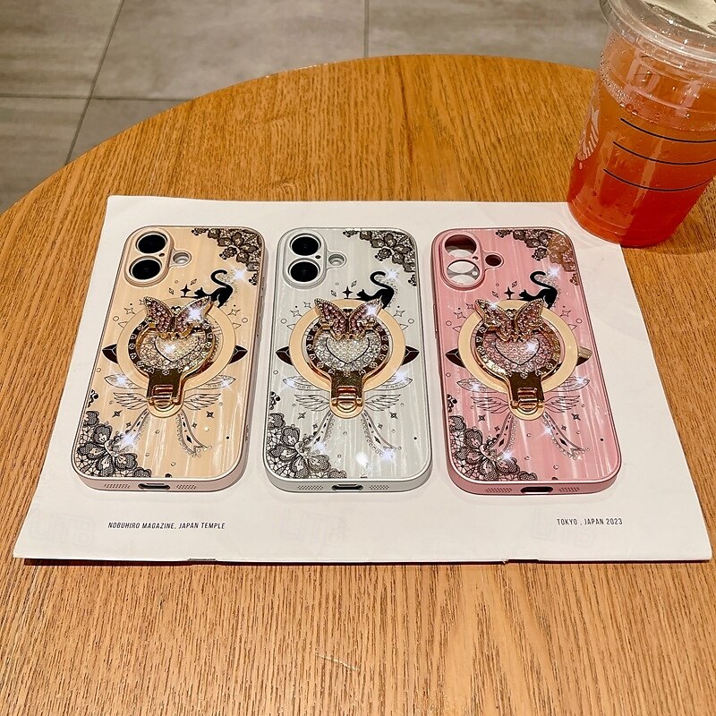 2025年 電話 ケース 用途 iPhone 16 Pro Max プラス iPhone 15 プロマックスプラス iPhone 14 Pro Max iPhone 14 Pro Max Plus iPhone 13 Pro Max バックカバー スタンド付き 磁石バックル ワイヤレス充電をサポート レトロ風 TPU PC  コレクション – $22.99 –P5