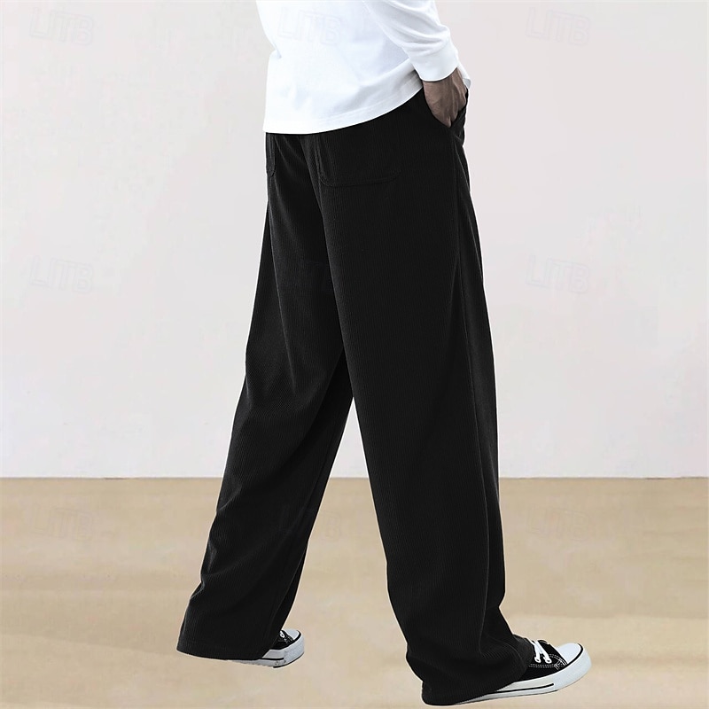 Hombre Pantalones de Deporte Pantalones deportivos Pantalones Pantalones de Pana Pantalones deportivos de pierna recta Correa Bolsillo Cintura elástica Plano Comodidad Diario Deporte Moda Casual 2026 - $21.99 –P6