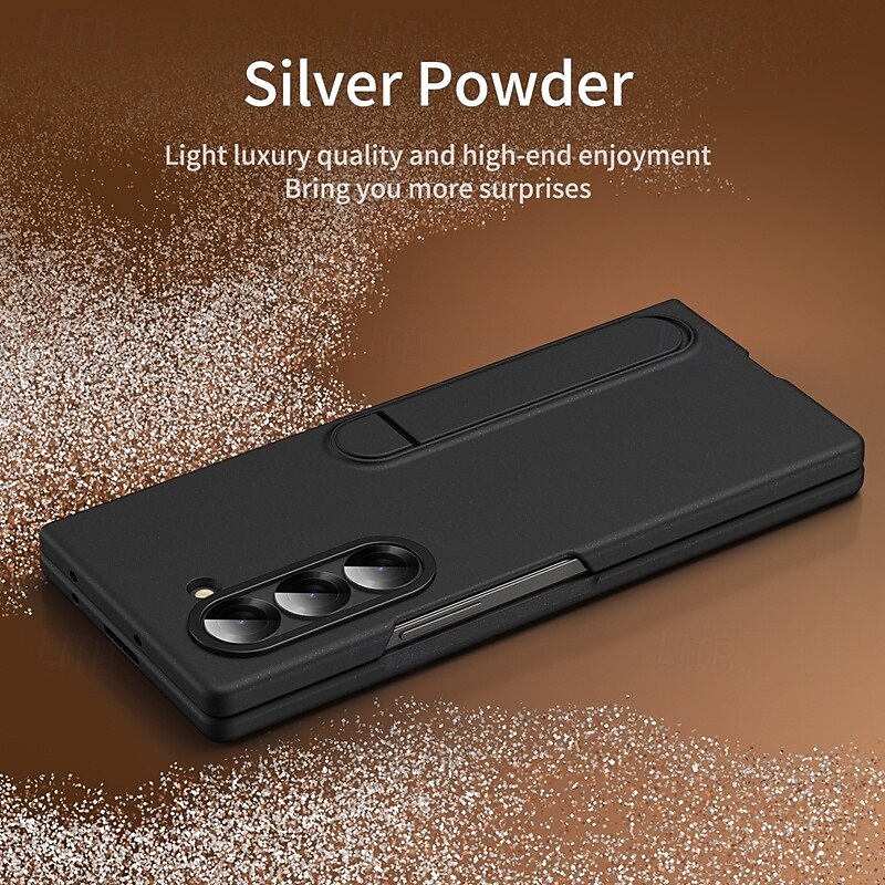 Phone Case For Z Fold 7 Z Fold 6 Z Fold 5 Z Fold 4 Z Fold 3 Back Cover with Stand Holder Shockproof Retro PC Metal 2025 - $21.99 –P4