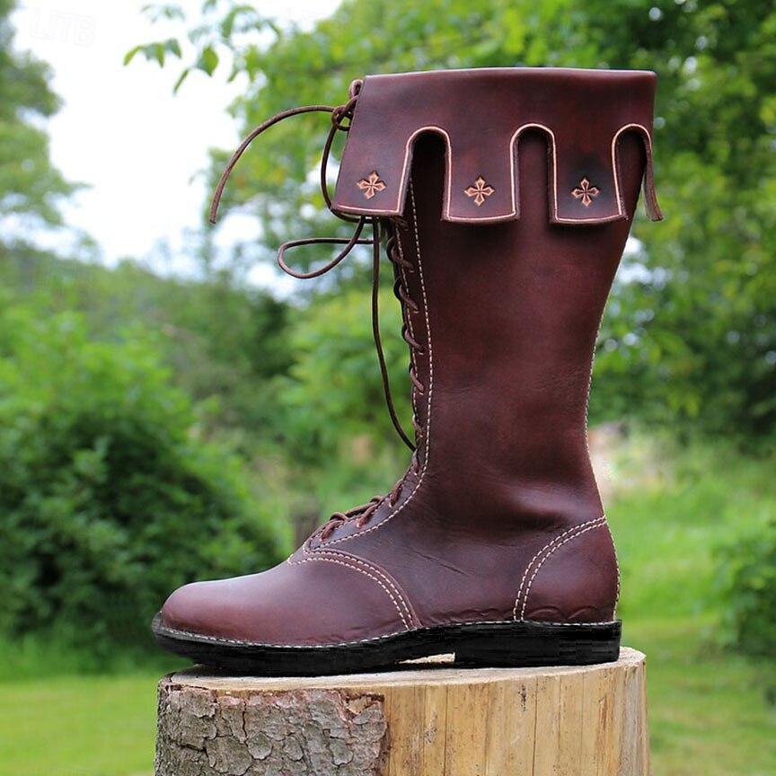 Medieval Renacimiento Zapatos Hombre Unisexo Celta Pirata Víspera de Todos los Santos Carnaval Mascarada Fiesta / Noche LARP Feria Ren Adulto Zapatos 2025 - $56.99 –P4